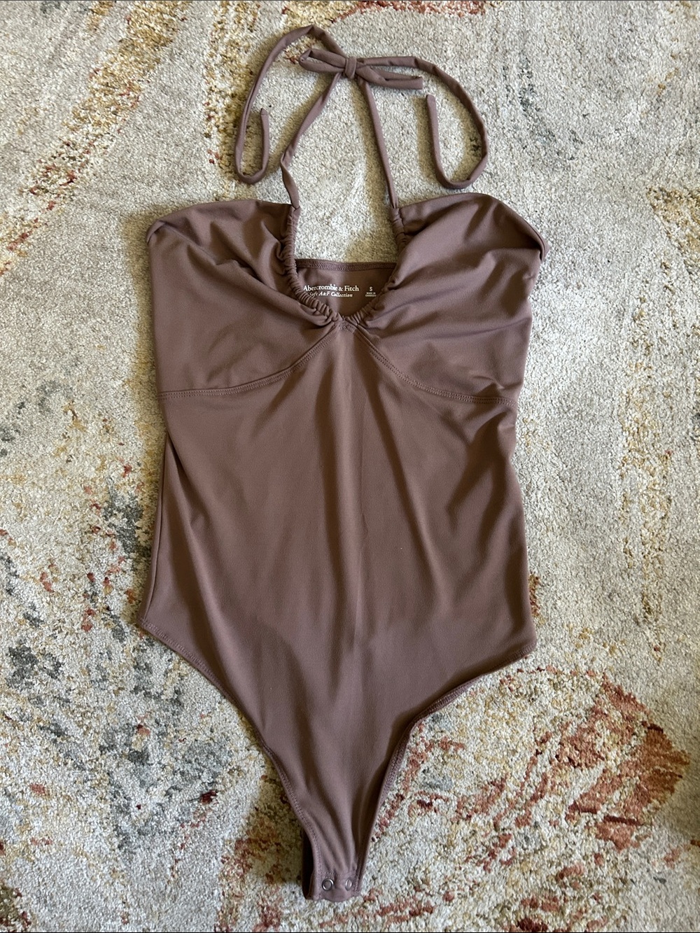Abercrombie & Fitch Mocha Halter Bodysuit Small